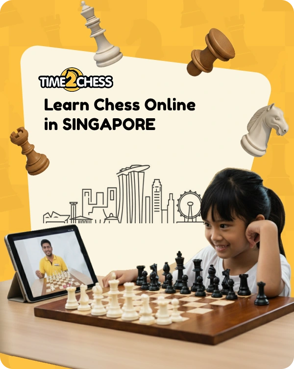 Time2Chess offers online chess classes in Singapore with FIDE-certified coaches for all skill levels.