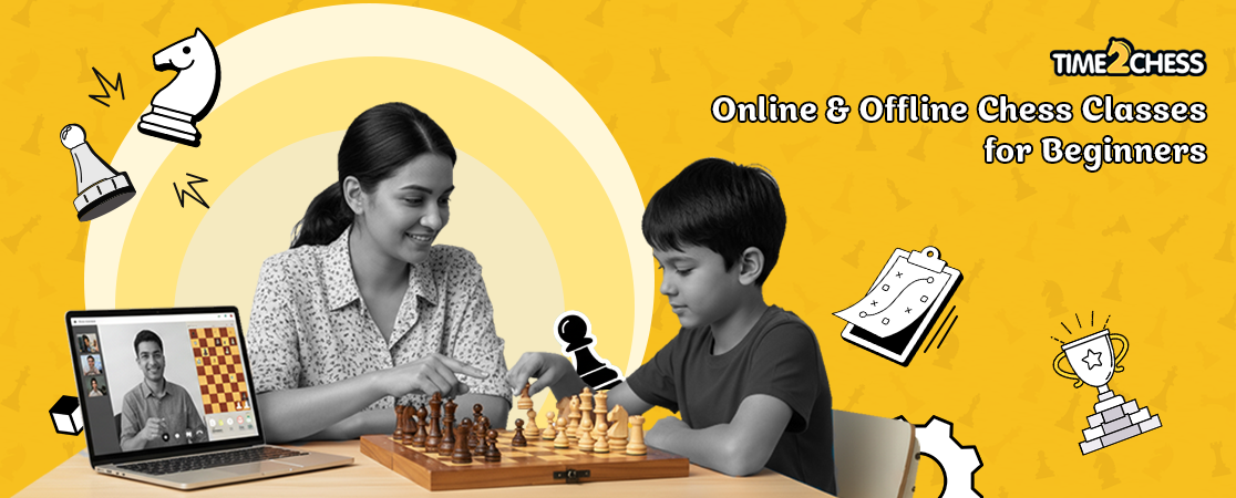 Online & offline beginner chess classes in Chennai with guided lessons, live coaching, and progress tracking